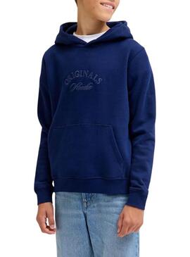 Felpa Jack and Jones Bleecker blu per bambino