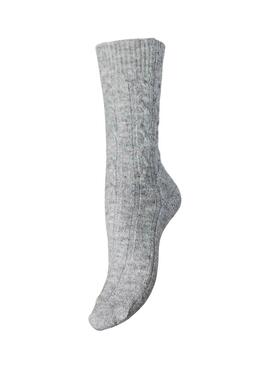 Calzini Pieces Nonna grigi per donna