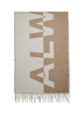 Sciarpa Pieces Javi Always beige per donna