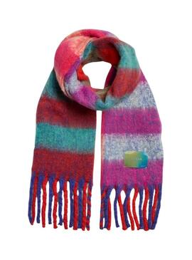 Sciarpa Pieces Jina Patch a righe lunga per donna