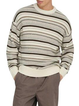 Maglione Only and Sons Roy Relaxed beige per uomo