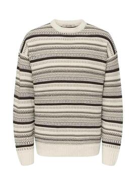 Maglione Only and Sons Roy Relaxed beige per uomo
