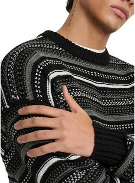 Maglia Only and Sons Roy Relaxed nera per uomo