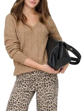 Maglia Only Hellen tostata per donna