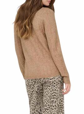 Maglia Only Hellen tostata per donna