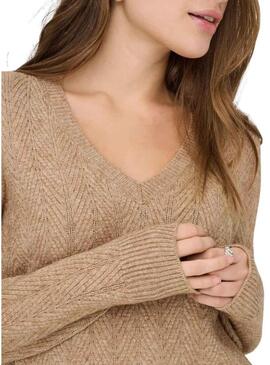 Maglia Only Hellen tostata per donna