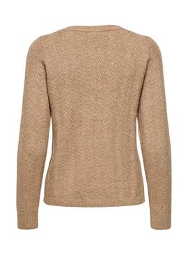 Maglia Only Hellen tostata per donna