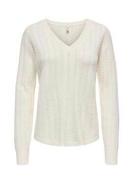 Maglia Only Hellen struttura beige per donna