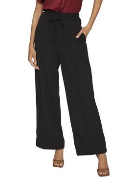 Pantaloni Vila Viclua neri da donna.