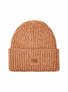 Cappello Ugg Chunky Rib cammello per donna