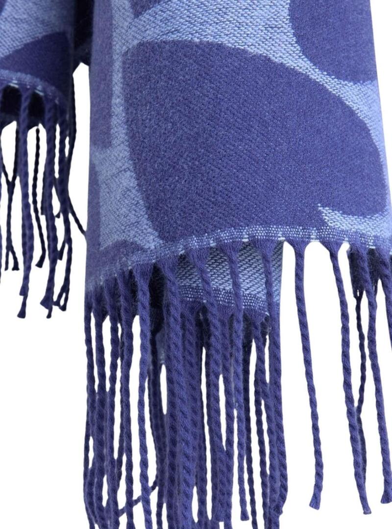 Sciarpa Pieces Marlin stampa cuori blu per donna