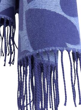 Sciarpa Pieces Marlin stampa cuori blu per donna