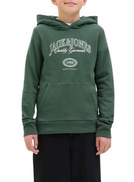Felpa Jack and Jones Ari verde per bambino