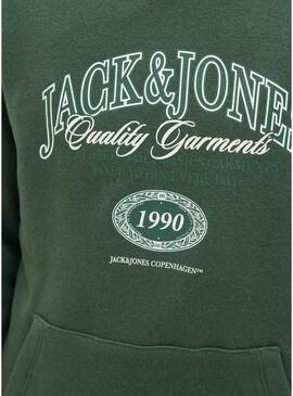 Felpa Jack and Jones Ari verde per bambino