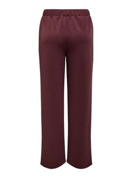 Pantaloni Only Alina leopardati bordeaux per donna