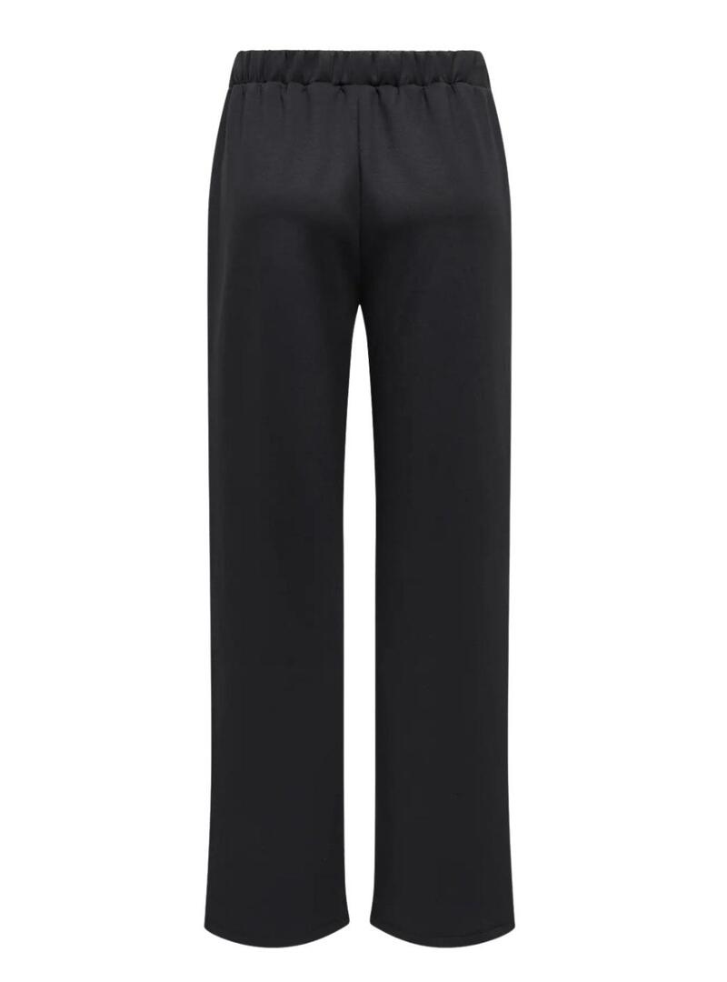 Pantaloni Only Alina in pizzo nero a leopardi per donna