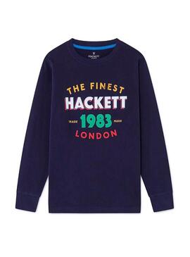 T-Shirt Hackett 1983 Blu Navy Bambino