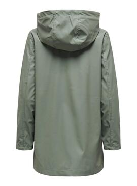 Impermeabile verde Only Elisa per donna.