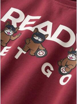 Felpa Name It Roval bordeaux per bambino