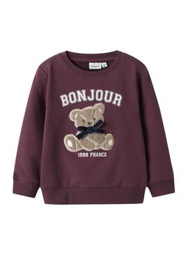 Felpa Name It Frear bordeaux per bambina