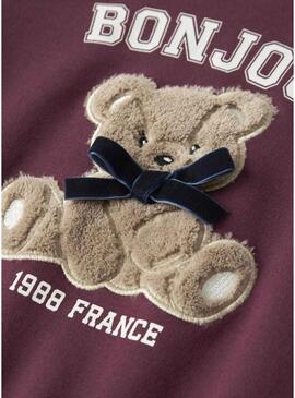 Felpa Name It Frear bordeaux per bambina