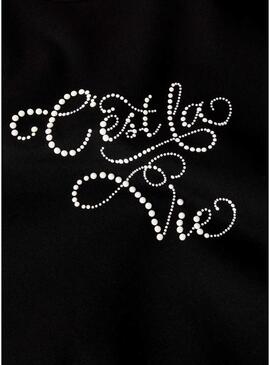 Felpa Name It Fretta Paris nera per bambina