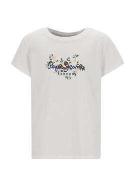 Maglietta Pepe Jeans Adrine bianca per bambina.