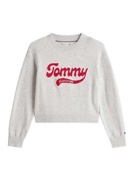 Maglia Tommy Hilfiger Class of 1985 grigia per bambina.
