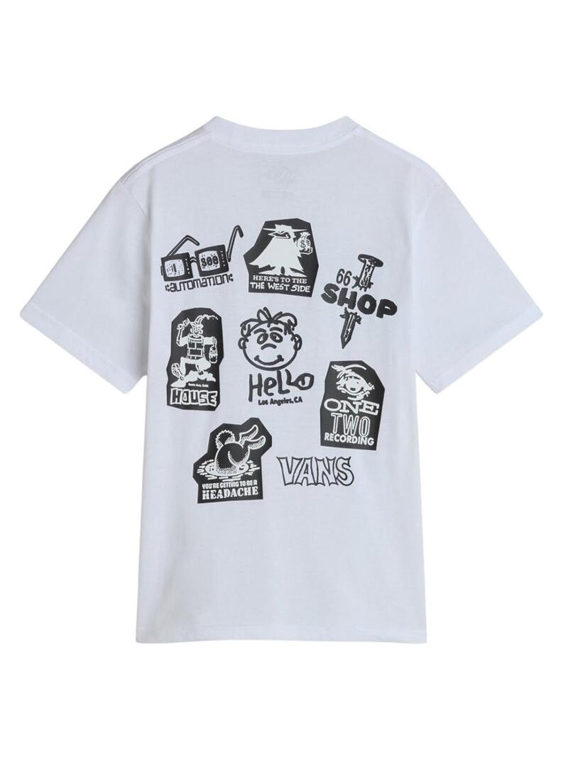 Maglietta Vans Classified bianca per bambino e bambina