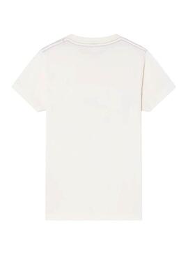 T-Shirt Logo Hackett bianco Bambino