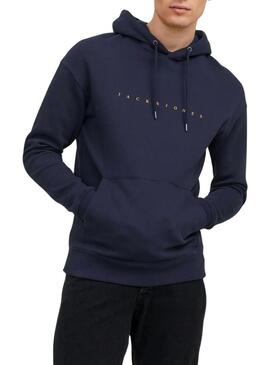 Felpa Jack and Jones blu scuro per uomo.