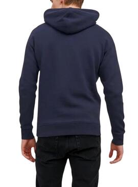 Felpa Jack and Jones blu scuro per uomo.