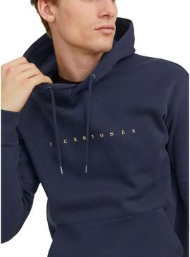 Felpa Jack and Jones blu scuro per uomo.