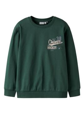 Felpa Name It Saul verde per bambino