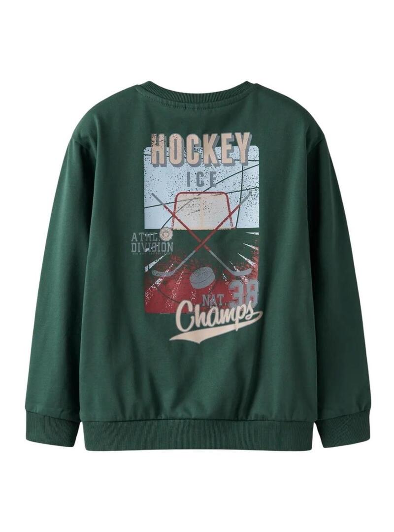 Felpa Name It Saul verde per bambino