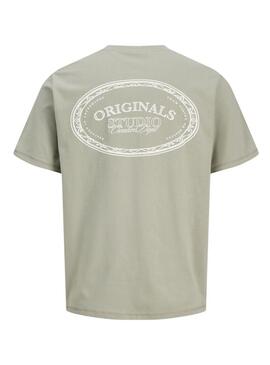 Maglietta Jack and Jones Greene Branding verde per bambino