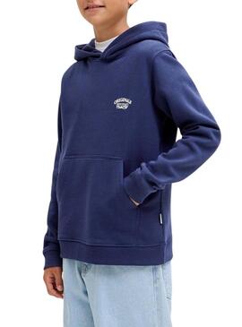 Felpa Jack and Jones Greene Branding blu per bambino
