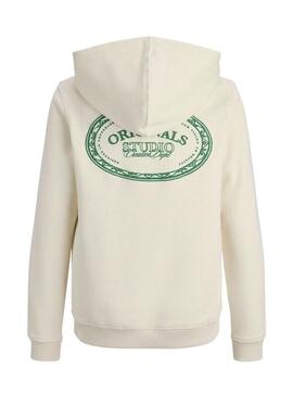 Felpa Jack and Jones Greene Branding beige per bambino