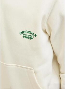 Felpa Jack and Jones Greene Branding beige per bambino