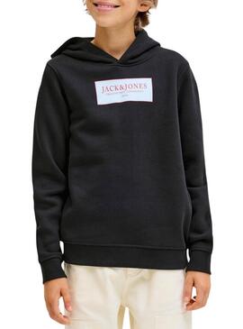 Felpa Jack and Jones Greene nera per bambino.