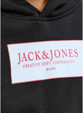 Felpa Jack and Jones Greene nera per bambino.