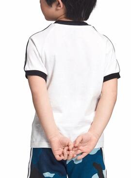 T-Shirt Adidas 3 Stripes Bianche Bambino