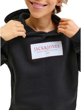 Felpa Jack and Jones Greene nera per bambino.