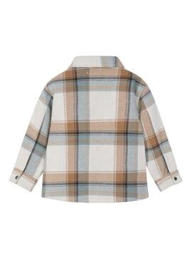 Giacca Mayoral a quadri color tostato per bambino