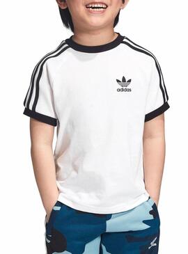 T-Shirt Adidas 3 Stripes Bianche Bambino