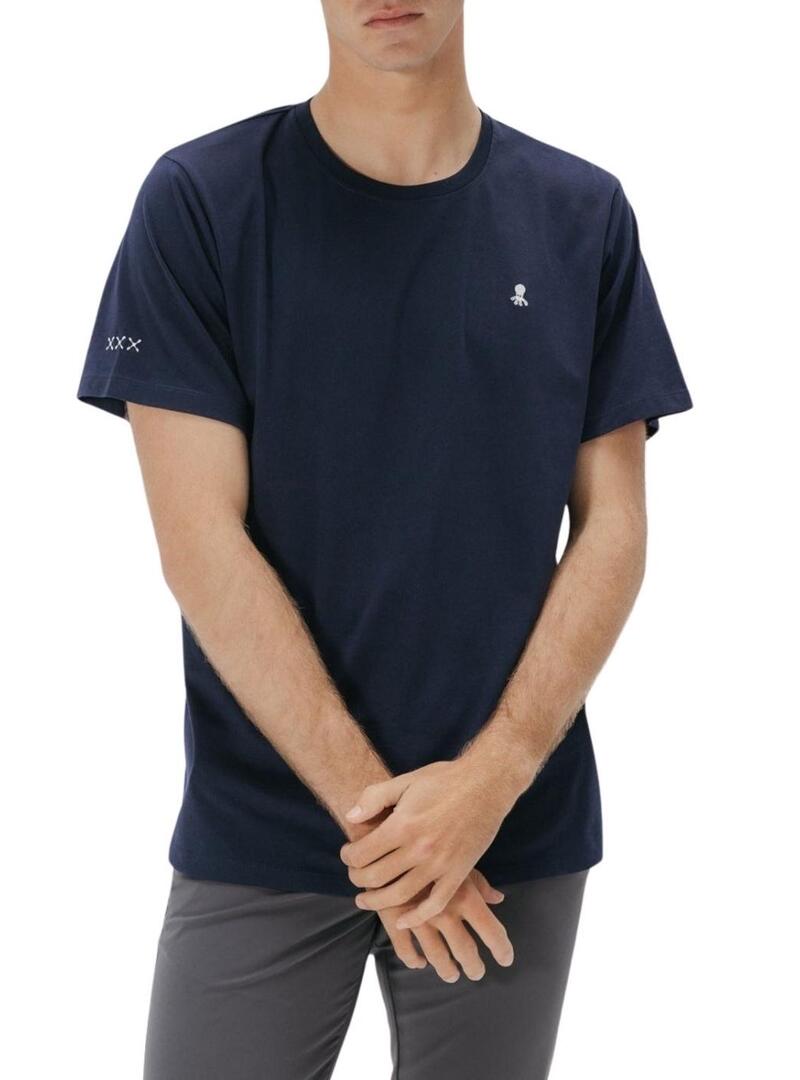 Maglietta di base blu navy El Pulpo per uomo