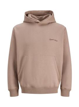 Felpa Jack and Jones Midtown beige per uomo