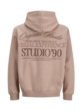 Felpa Jack and Jones Midtown beige per uomo