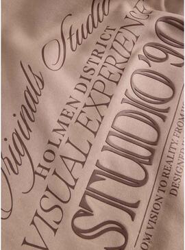 Felpa Jack and Jones Midtown beige per uomo