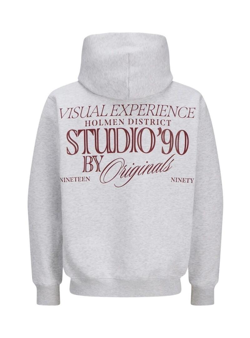 Felpa Jack and Jones Midtown grigia per uomo